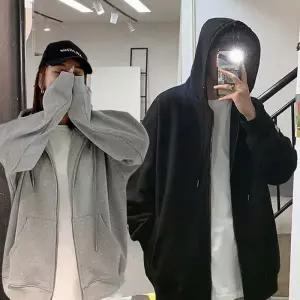 심플 남여공용 오버핏 후드집업