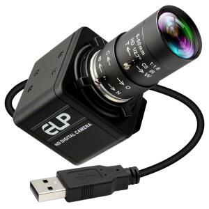 [미국배송] IFWATER USB 카메라 16메가픽셀 고해상도 5K 웹캠 CS 마운트 5-50MM 수동 바리포커스 렌즈 클로즈업 OPENCV 프리 드라이버 플러그 앤 플레이 WINDOWS LINUX 노트북 JETSON NANO용