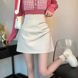 스커트 치마 여성 속바지 옆셔링 하이웨스트 미니 숏스커트