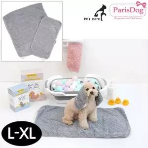 L-XL 펫타올 슈퍼드라이 블루그레이 패리스독 강아지