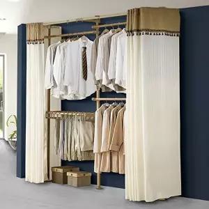 고품질 3005호 커튼 옷걸이 수납 조립식행거 드레스룸 시스템 시스템행거 원룸행거 폴행거 W014027