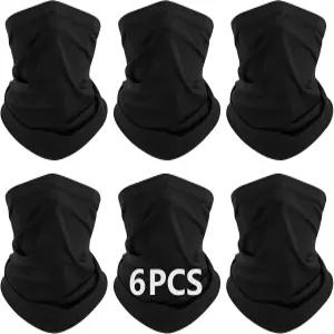 남성용 얼굴 마스크 쿨링 게이터 통기성 커버 스키넥 스카프 6PCS 먼지 태양으로부터 보호