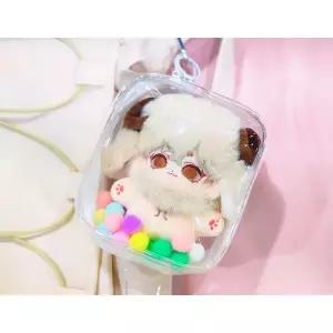 엔젤릭하트 솜인형 투명 파우치 외출 보관 인형정리 10cm 15cm 20cm