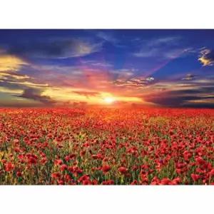 1000피스 직소퍼즐 - 양귀비 밭 위의 멋진일몰  미니