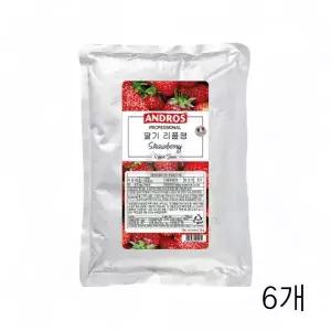 WL 앤드로스 딸기 리플잼 1kg X 6개 대용량 토스트 업소용딸기잼 과일쨈 스트로베리쨈 WFLQQP3