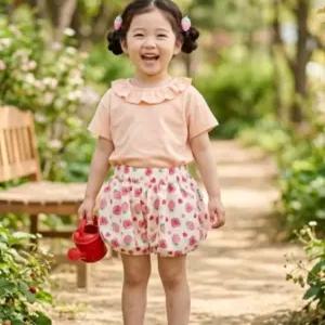 리틀밥독 키즈 여름옷 핫트베리바지 여아 시원한 지지미 소재 숏팬츠 M262MPT05