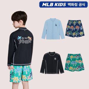 [AK분당점] [MLB KIDS] 스포티브 집업 래쉬가드 패턴 보드쇼츠 세트 7ASWB0563