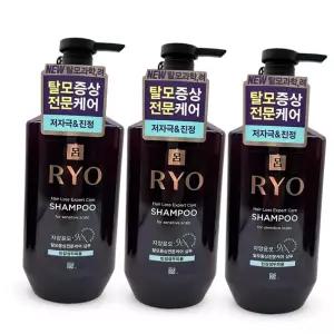 려 자양윤모 9EX 탈모증상완화 샴푸 탈모완화샴푸 민감두피용 400ml 3개