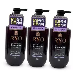 탈모증상완화샴푸 려 자양윤모 9EX 탈모증상완화 샴푸 지성두피용 400ml 3개