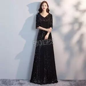 이브닝 드레스 셀프 웨딩 블랙셀프웨딩촬영 튜브탑