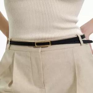 닥스 액세서리 25FW [여성벨트][D Symbol] 블랙 골드 D버클 소가죽 여성벨트 DBBE5F805BK