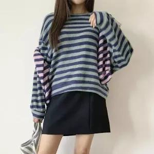 [하프클럽/다잇템]여자 콘트라스트 롱슬리브 빅사이즈 맨투맨