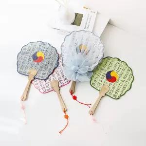 한국적인 대나무 전통부채/한지부채/종이/오죽선/여름선물/외국인선물