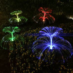 태양광 LED 2단 광섬유 (2개세트) 섬유등 무지개등 장식등 정원등 분수등 광섬유등