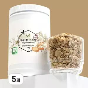 100% 순수 국산 친환경 유기농 압착귀리 오트밀 330g x5개