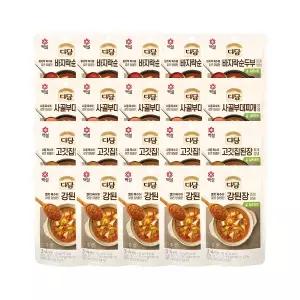다담 양념 4종세트(순두부찌개 x5개+부대찌개 x5개+된장찌개 x5개+강된장 x5개)