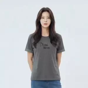 [PAT 여성] 코튼실켓 원포인트 소매턴업 티셔츠_1J45306