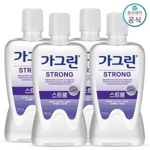 가그린 스트롱 가글 스트롱민트 750ml 4개