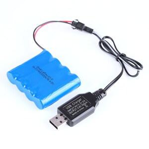RC카 충전건전지팩 배터리 NI CD 2000MAH 4.8V 충전케이블