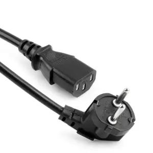 KC국산 파워케이블 1.8M AC 220v PC 컴퓨터 3구 일자형 파워코드 모니터 전원선 노트북 아답터 ㄱ자 플러그