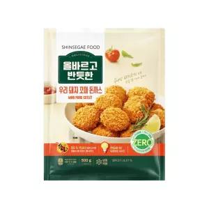 신세계푸드 올바르고 반듯한 우리 돼지 꼬마돈까스 500g×1개 한입사이즈