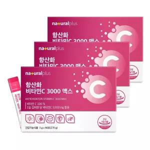 내츄럴플러스 항산화 비타민C 3000 맥스 고함량 90포 3개 부모님선물