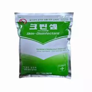 그린제약 크린? 이소프로판올 1kg ,1봉지/의료용 살균소독솜 알콜솜 대용량 탈지면