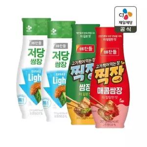 해찬들 저당 쌈장 290g x2개+찍장 쌈장 300g x1개+찍장 매콤 쌈장 300g x1개