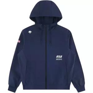 데상트 USAT 이중직 우븐 트레이닝 셋업 자켓 SQ121IWT12NAV