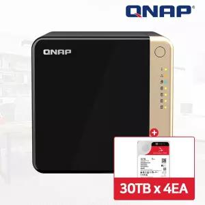QNAP TS-464-4G-KR NAS 4베이 아이언울프 프로 120TB [30TBx4] HDD 포함