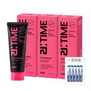 크리오 덴티메이트 리타임 1450 고불소 바이옴솔루션 치약 피치민트향 120g 3개+초극세모 칫솔5개