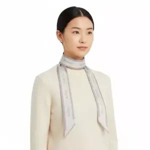 멀버리 FW25 여성 로고 스키니 스카프 VS4726 923 Z393