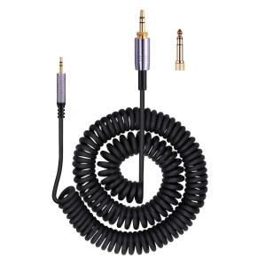[미국배송] 보스 콰이어트컴포트 울트라 QC45 / QC35 QC25 NC700 헤드폰과 호환되는 웨이샨 코일 오디오 케이블 2.5MM ~ 3.5MM(1/8 U201D) 확장 보조 코드 4피트 14피트