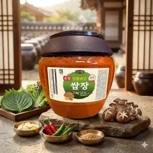 기픈샘 순창 상황버섯 쌈장 2kg 고기쌈 캠핑용 대용량 맛있는 쌈장