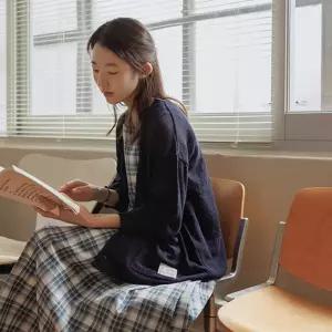 선셋 라벨포켓 부클 박시가디건