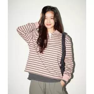 [LEE]우먼 멀티 스트라이프 긴팔 티셔츠 핑크 LE2601LT62PI 744755