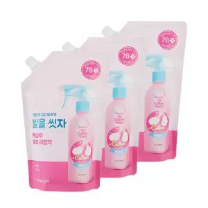 온더바디 발을씻자 풋샴푸 비누향 리필 500ml 3개