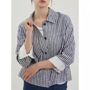 [올리비아로렌]스트라이프 아우터형 셔츠 VVCNL4M3291 EIC