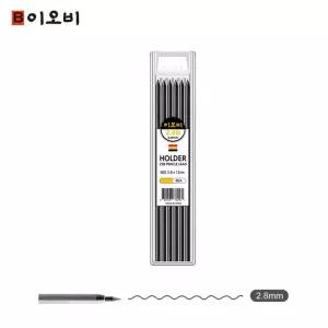 이오비 마킹펜 샤프심 리필심 (검정) 2.8mm 6개입 마커펜 목공연필 목공용 홀더펜 샤프심리필
