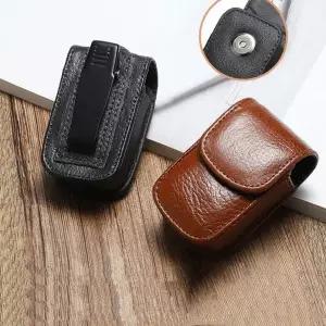 여성용 클래식 벨트 웨어러블 PU 안경 케이스 휴대용 가죽 접이식 안경 보관함 1PC