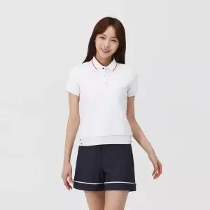 [엘르골프] 여성 자카드 조직감 폴로 티셔츠_6I45207