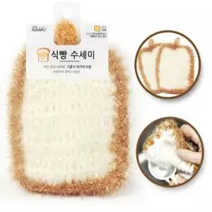 식빵모양 아크릴수세미 설거지수세미 반짝이 주방용품 5P