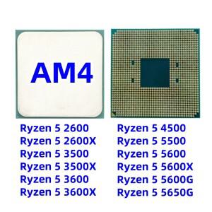 중고 AMD Ryzen 5 R5 5600G/5650G/5600X/5600/5500/4500/3600X/3600/3500X/3500/2600X/2600 소켓 AM4