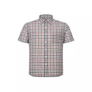 닥스셔츠 DAKSSHIRTS 울혼방 미디움체크 캐주얼 반팔셔츠
