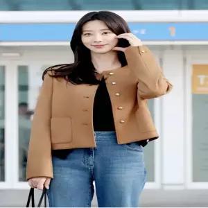 [시슬리]드라마 스웨이드 페이크 원넥 자켓