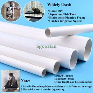 2PCS 49 20 튜브 시스템 탱크 파이프 가든 흰색 OD 공급 110MM PVC 수족관 관개 50CM DIY 피팅