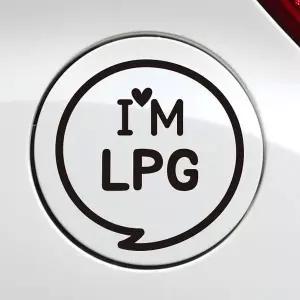 [RIZPICK]IM말풍선 LPG 자동차 주유구스티커 블랙 차량용스티커