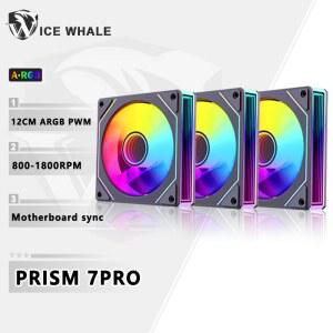 노트북쿨링팬 쿨러 ICE WHALE PRISM PRO PC 케이스 CPU 통풍기 메인보드 인피니티 120MM PWM 4PIN 조명 미러