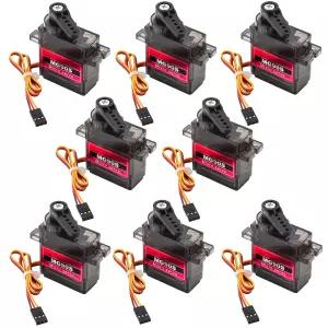 헬리콥터 비행기 보트 스마트 로봇 자동차 제어를 위한 DiGiYes 8Pack MG90S 마이크로 서보 모터 메탈