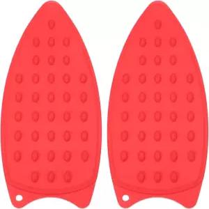 파티킬 실리콘 다리미 받침대 다림질 보드용 다용도 내열 철 보호 패드 2개 스팀 컴팩트 매트 빨간색